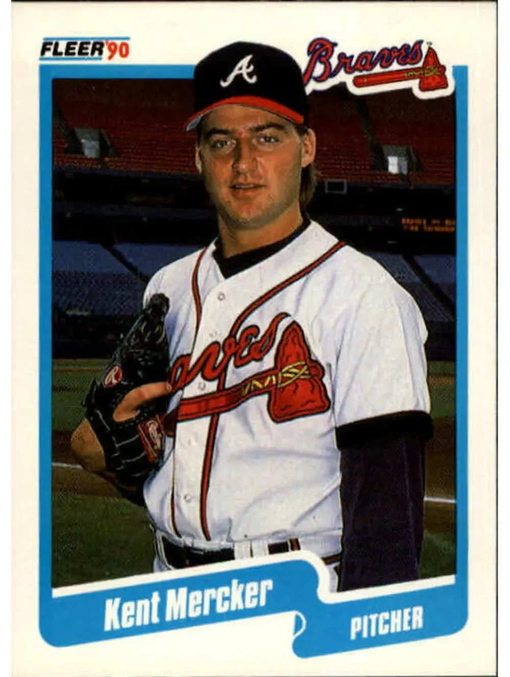 1990 Kent Mercker Fleer Baseball Card #590